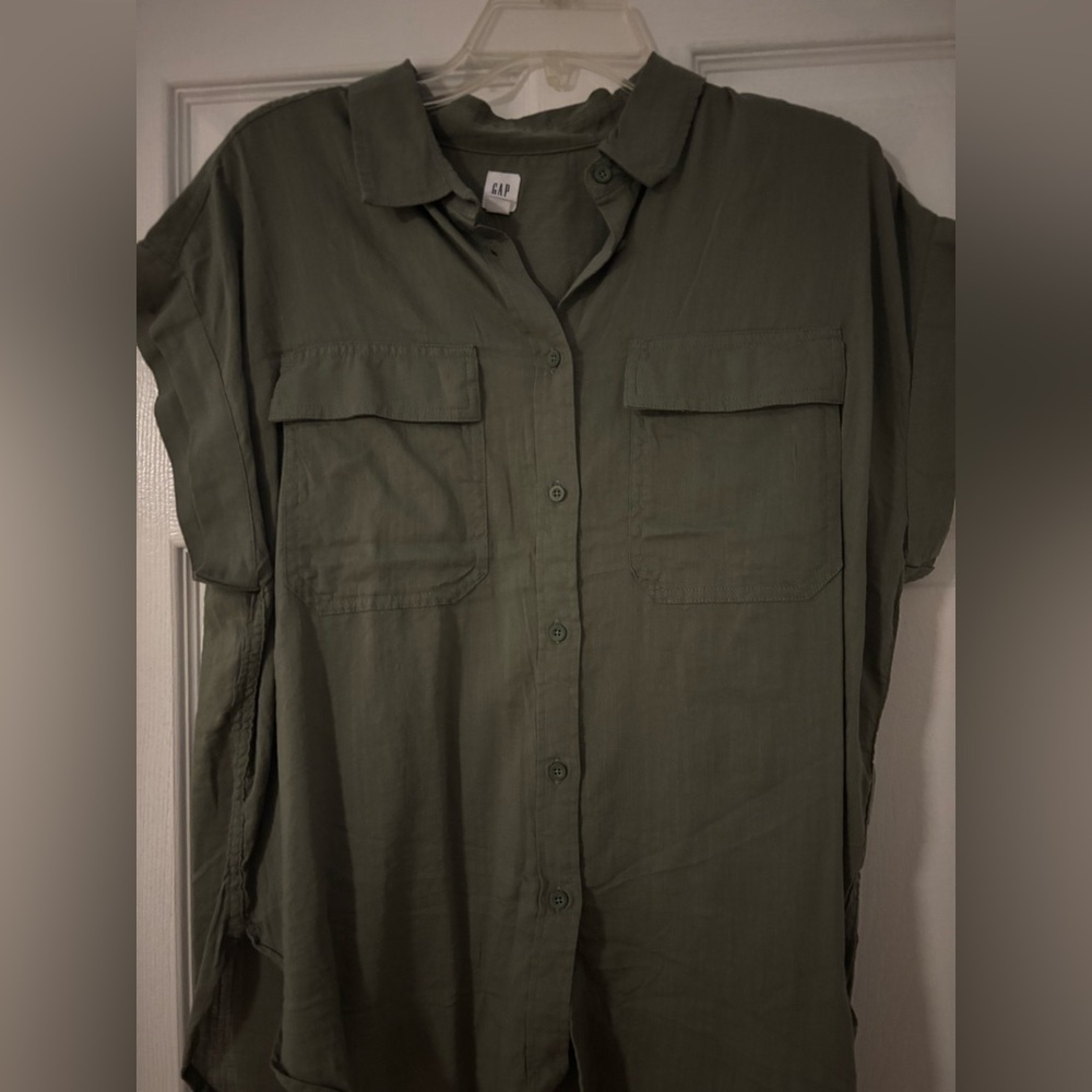 NWT Gap Olive Green Blouse